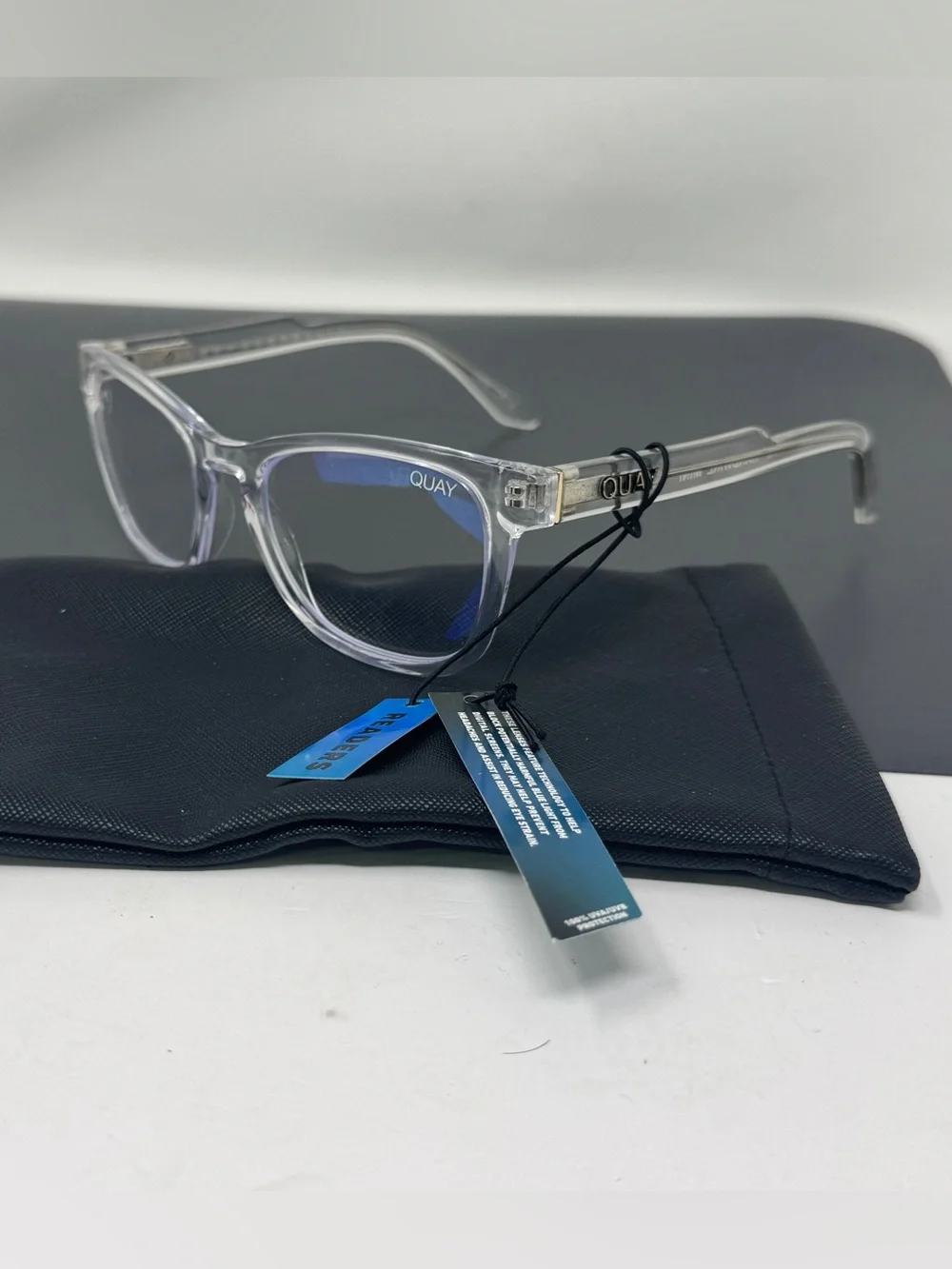 Quay Mini Hardwire Blue Light Glasses reading glasses + 2.00 clear